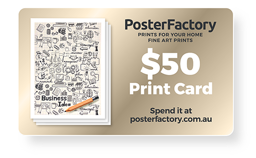 PosterFactory $50 Print Card