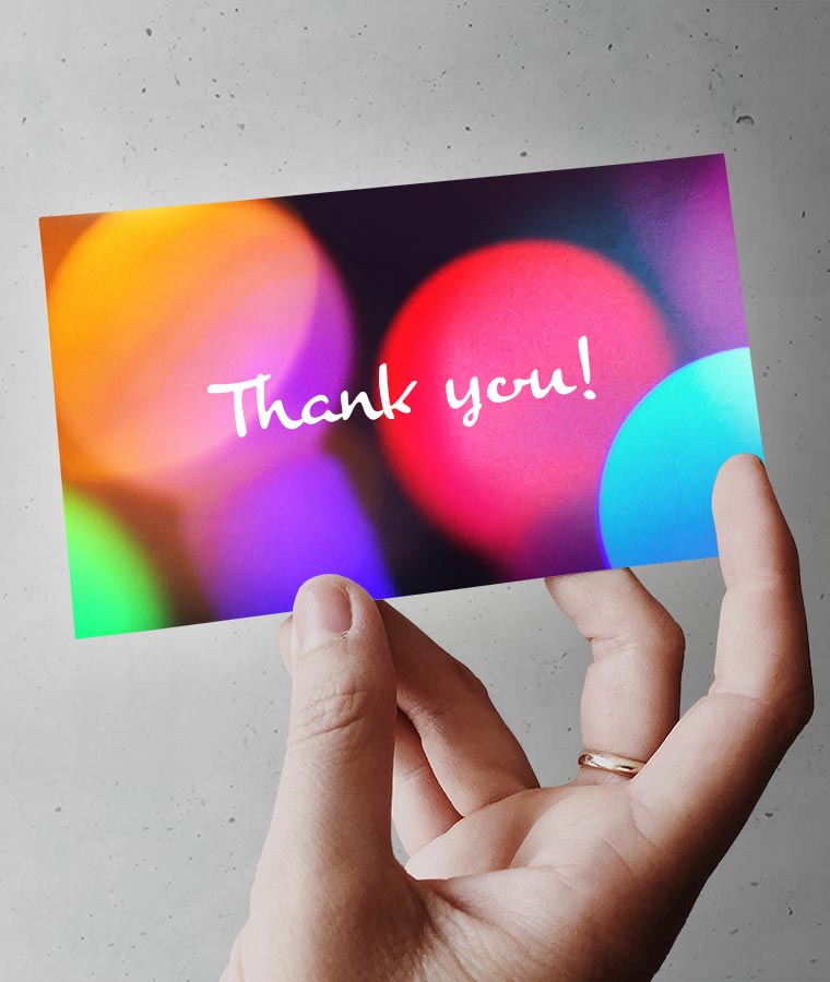 PosterFactory Artrepreneur's Thank You Card